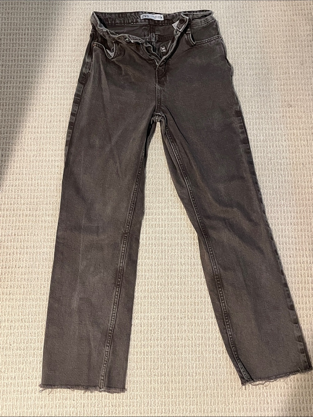 Washed Brown Straight Zara Jeans